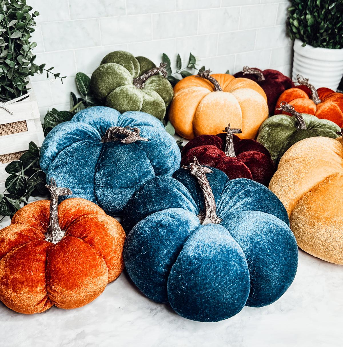 Velvet Fabric Pumpkins.
Luxury Pumpkin decoraiton ideas